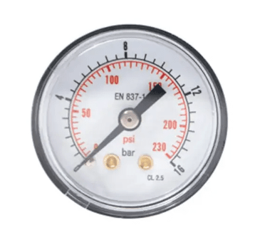 Manometr aksjalny 0–10 bar, Ø50 mm, G 1/4