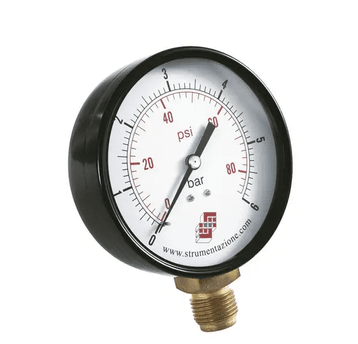 Manometr radialny 0–10 bar, Ø100 mm, G 1/2