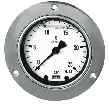 Manometr tablicowy aksjalny z kołnierzem 0–12 bar, Ø63 mm, G 1/4