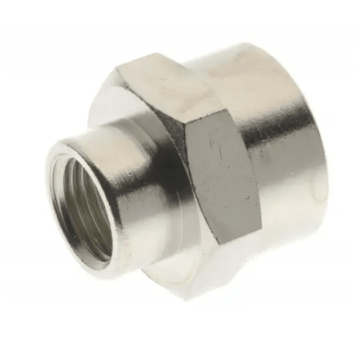 Mufa gwintowana redukcyjna G 1/8 GW - G 1/4 GW, mosiądz niklowany