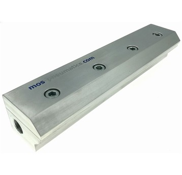 Nóż powietrzny prosty MOS 100 mm, szczelina 0,05 mm, aluminium VNP-AL-N-0500-0100