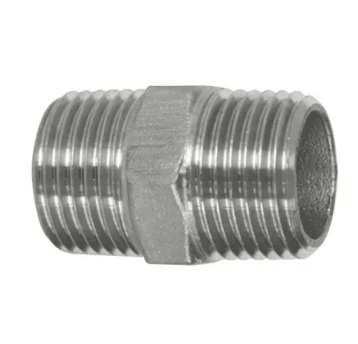Nypel 1" ze stali nierdzewnej AISI 316 do 10 bar, gwint stożkowy BSPT