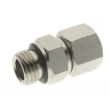 Przedłużka gwintowana obrotowa, redukcja obrotowa G 1/8 GZ - G 1/8 GW, mosiądz niklowany