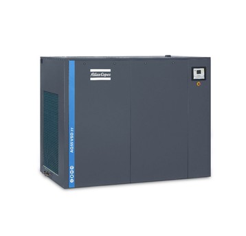 Sprężarka bezolejowa Atlas Copco AQ 15 VSD FF — 15 kW, 13 bar, z osuszaczem, chłodzona wodą