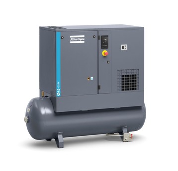 Sprężarka śrubowa Atlas Copco G2-10 FF TM — 2,2 kW, zbiornik 200 l, osuszacz