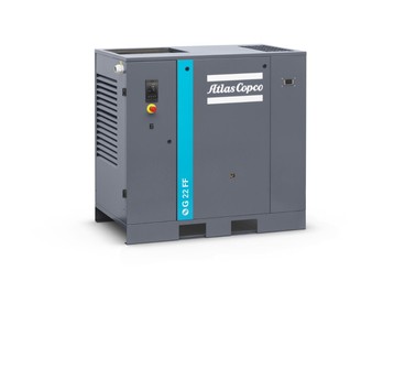 Sprężarka śrubowa Atlas Copco G22-10 FF TM — 22 kW, zbiornik 500 l, osuszacz