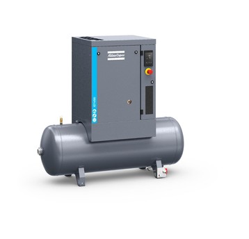 Sprężarka śrubowa Atlas Copco G7VSD-8 Pack TM — falownik, 7,5 kW, zbiornik 200 l