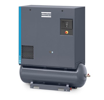 Sprężarka śrubowa Atlas Copco GA 7-10 FF TM — 7,5 kW, 10 bar, 270 l, osuszacz