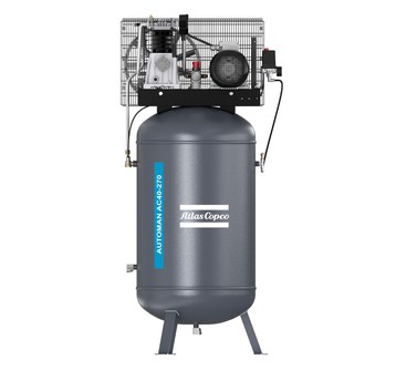 Sprężarka tłokowa Atlas Copco Automan AC40 — 3 kW, 11 bar, 270 l pionowy