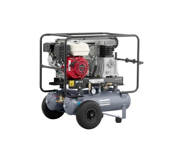 Sprężarka tłokowa Atlas Copco Automan AC56 — 3,6 kW, 10 bar, 200 l, silnik benzynowy