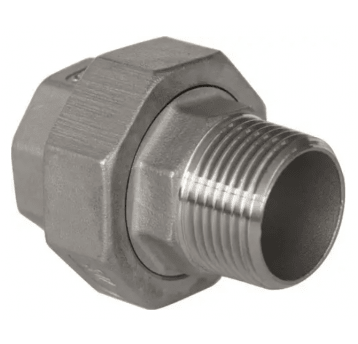 Śrubunek 2" WZ, gwintowany ze stali nierdzewnej AISI 316 do 10 bar, gwint stożkowy