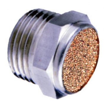 Tłumik hałasu mosiężny, płaski 3/8" GBSLM03