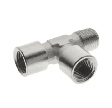 Trójnik gwintowany typu T WWZ 2 x G 3/4 GW - G 3/4 GZ, mosiądz niklowany