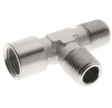 Trójnik gwintowany typu T WZZ 2 x G 3/4 GZ - G 3/4 GW, mosiądz niklowany