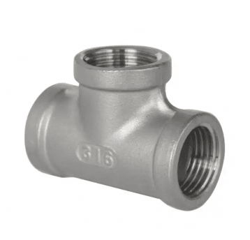 Trójnik nierdzewny gwintowany typu T WWW 3 x G 1/2 GW, stal 316