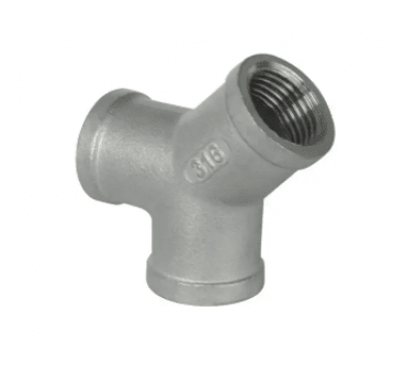 Trójnik nierdzewny gwintowany typu Y WWW 3 x G 1/2 GW, stal 316