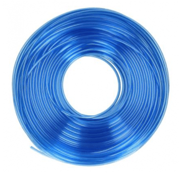 Wąż kalibrowany 10 x 6,5mm PU - niebieski-przeźroczysty - 100m