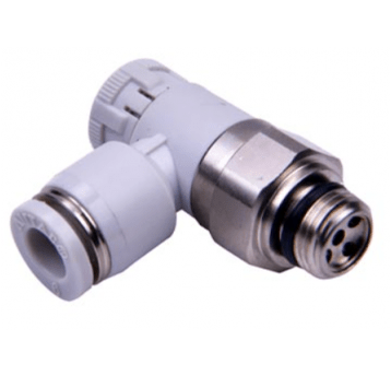 Zawór kątowy dławiąco-zwrotny na wylocie mini M5-4mm GPTL4M5A-M