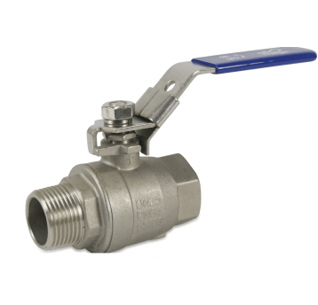 Zawór kulowy 2-częściowy stal nierdzewna 316 1 1/2" GW x GZ 50bar
