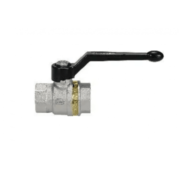 Zawór kulowy G 2 GW, PN25 mosiądz niklowany, PTFE