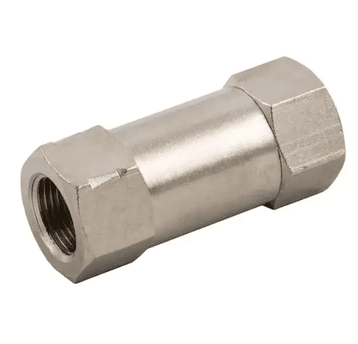 Zawór zwrotny Aignep 6062, G 1/8" GW-GW, ciśnienie otwarcia 0,2 bar, mosiądz niklowany — 6062 1/8