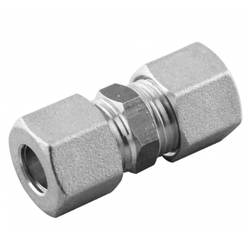 Złączka skręcana przelotowa do rur miedzianych 18 mm, mosiądz niklowany